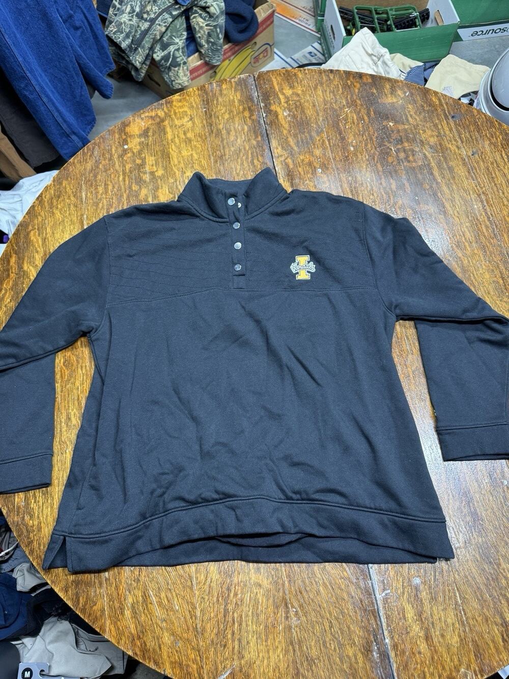 Idaho Vandals Quarter Button College NCAA Champions Soft Long Sleeve Size XL